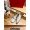 Valentino Vlogo Stud Sign Fabric Espadrilles White