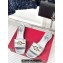Valentino The Bold Edition Vlogo Calfskin Slide Sandals 20mm Silver 2024