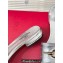 Valentino The Bold Edition Vlogo Calfskin Slide Sandals 20mm Silver 2024