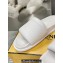 Fendi Roma Women/Men Slides in Leather White 2024