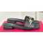 Valentino The Bold Edition Vlogo Calfskin Slide Sandals 20mm Black 2024