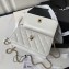 Chanel Shiny Crumpled Lambskin, Imitation Pearls & Gold-Tone Metal Clutch with Chain Bag AP3803 White 2024