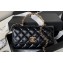 Chanel Shiny Crumpled Lambskin, Imitation Pearls & Gold-Tone Metal Clutch with Chain Bag AP3803 Black 2024