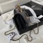 Chanel Shiny Crumpled Lambskin, Imitation Pearls & Gold-Tone Metal Clutch with Chain Bag AP3803 Black 2024