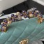 Chanel Shiny Crumpled Lambskin, Imitation Pearls & Gold-Tone Metal Clutch with Chain Bag AP3803 Green 2024