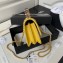 Chanel Shiny Crumpled Lambskin, Imitation Pearls & Gold-Tone Metal Clutch with Chain Bag AP3803 Yellow 2024