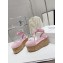 Prada Crochet wedge sandals 1XZ760 Pink 2024