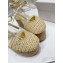 Prada Crochet wedge sandals 1XZ760 Beige 2024