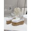 Prada Crochet wedge sandals 1XZ760 White 2024