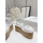 Prada Crochet wedge sandals 1XZ760 White 2024