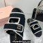Miu Miu Crochet knit slides 5XX641 Black 2024