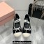 Miu Miu Crochet knit ballerinas 5F138E Black 2024