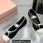 Miu Miu Crochet knit ballerinas 5F138E Black 2024