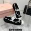Miu Miu Crochet knit ballerinas 5F138E Black 2024