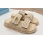 Prada Crochet Double Band Slide sandals Beige 2024