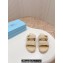 Prada Crochet Double Band Slide sandals Beige 2024