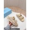 Prada Crochet Double Band Slide sandals Beige 2024