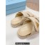 Prada Crochet Double Band Slide sandals Beige 2024