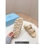 Prada Crochet Double Band Slide sandals Beige 2024