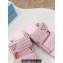 Prada Crochet Double Band Slide sandals Pink 2024