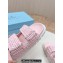 Prada Crochet Double Band Slide sandals Pink 2024