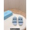 Prada Crochet Double Band Slide sandals Blue 2024