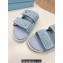 Prada Crochet Double Band Slide sandals Blue 2024
