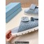 Prada Crochet Double Band Slide sandals Blue 2024