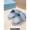 Prada Crochet Double Band Slide sandals Blue 2024