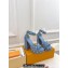 Louis Vuitton Heel 12cm Platform 3.5 Sandals Monogram Denim Light Blue 2024