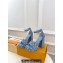 Louis Vuitton Heel 12cm Platform 3.5 Sandals Monogram Denim Light Blue 2024