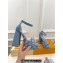 Louis Vuitton Heel 12cm Platform 3.5 Sandals Monogram Denim Light Blue 2024