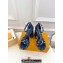 Louis Vuitton Heel 12cm Platform 3.5 Sandals Monogram Denim Dark Blue 2024