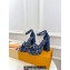 Louis Vuitton Heel 12cm Platform 3.5 Sandals Monogram Denim Dark Blue 2024