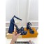 Louis Vuitton Heel 12cm Platform 3.5 Sandals Monogram Denim Dark Blue 2024