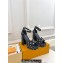 Louis Vuitton Heel 12cm Platform 3.5 Sandals Monogram Denim Black 2024