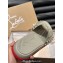 Christian Louboutin Men's Take It Easy Spiked Rubber Slides Gray 2024