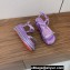 Christian Louboutin Heel 6cm nappa leather and strass Pyrastrass wedge Sandals Purple