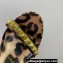 Christian Louboutin Heel 12cm Pyraclou Studded Spike Espadrilles wedge Sandals Leopard Print