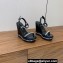 Christian Louboutin Heel 12cm nappa leather and strass Pyrastrass Espadrilles wedge Sandals Black