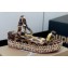 Christian Louboutin Heel 6cm Pyraclou Studded Spike wedge Sandals Leopard Print