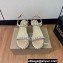 Christian Louboutin Heel 6cm Pyraclou Studded Spike wedge Sandals Croco Pattern Beige