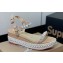 Christian Louboutin Heel 6cm Pyraclou Studded Spike wedge Sandals Croco Pattern Beige