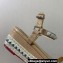 Christian Louboutin Heel 6cm Pyraclou Studded Spike wedge Sandals Croco Pattern Beige