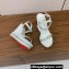 Christian Louboutin Heel 12cm nappa leather and strass Pyrastrass Espadrilles wedge Sandals White