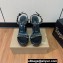 Christian Louboutin Heel 12cm Pyraclou Studded Spike Espadrilles wedge Sandals Python Pattern Black