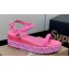 Christian Louboutin Heel 6cm Pyraclou Studded Spike wedge Sandals Patent Pink