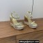 Christian Louboutin Heel 12cm nappa leather and strass Pyrastrass Espadrilles wedge Sandals Gold