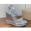 Christian Louboutin Heel 6cm nappa leather and strass Pyrastrass wedge Sandals Silver