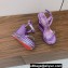 Christian Louboutin Heel 12cm nappa leather and strass Pyrastrass Espadrilles wedge Sandals Purple